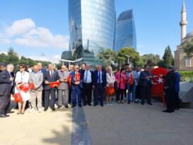 TGF heyeti Bakü’nün kurtuluş törenlerine katıldı