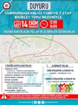 14 EKİM’DE TURGUTLU MANİSA’DA TRAFİĞE KAPATILACAK YOLLAR