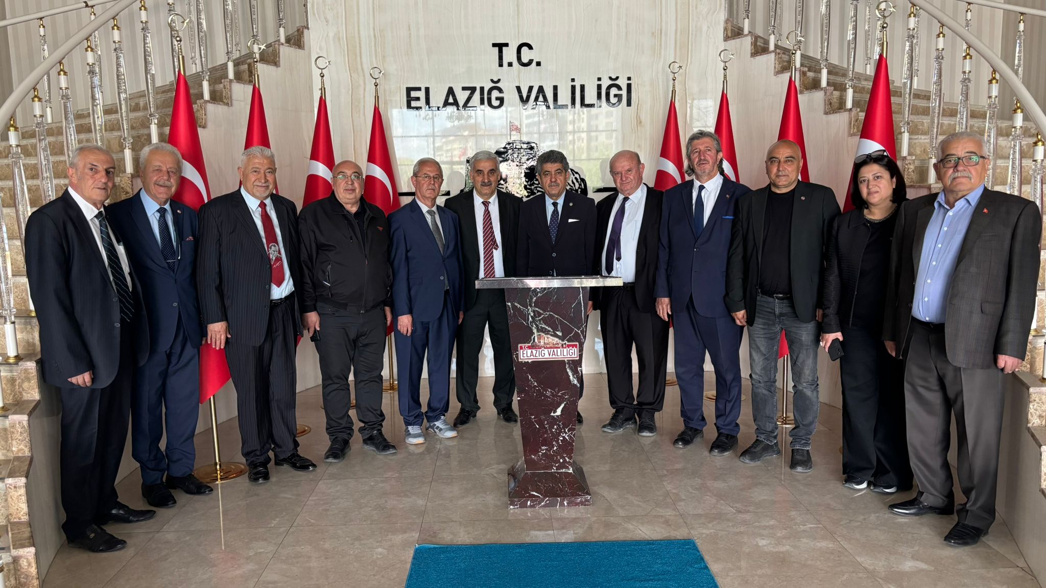 T.D. G. FEDERASYONU ELAZIG VALİS NUMAN HATİPOGLUNU ZİYARETETTİ
